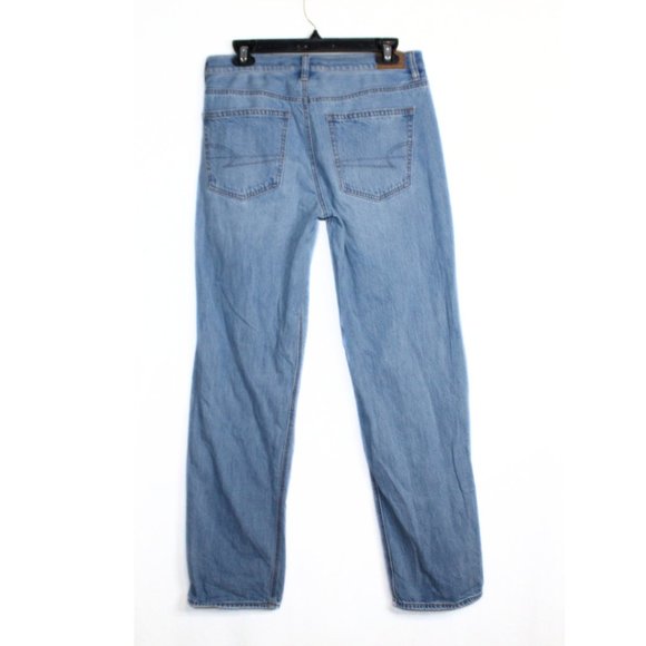 American Eagle womens jeans size 10 Long light wash denim 90s low rise straight - Picture 2 of 8